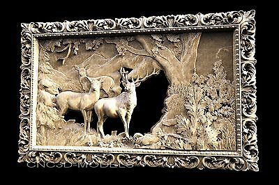 3d Stl Models For Cnc Router Carving Artcam Aspire Deer Hart Buck 1178